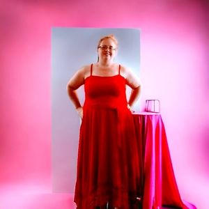 Red dress woman's size 18/m